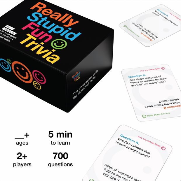 Really Stupid Fun Trivia | 700 Cards Full of Trivia That's Too Dumb To Be True